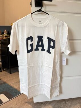 GAP White Tee with Navy Logo